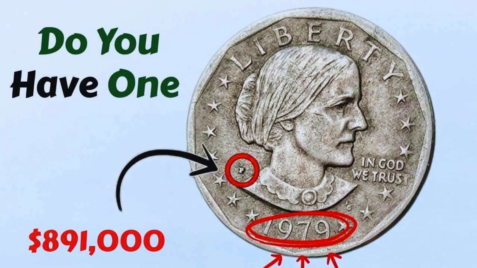 1979 Susan B. Anthony Dollar Worth $891,000 – Could You Be Holding One?